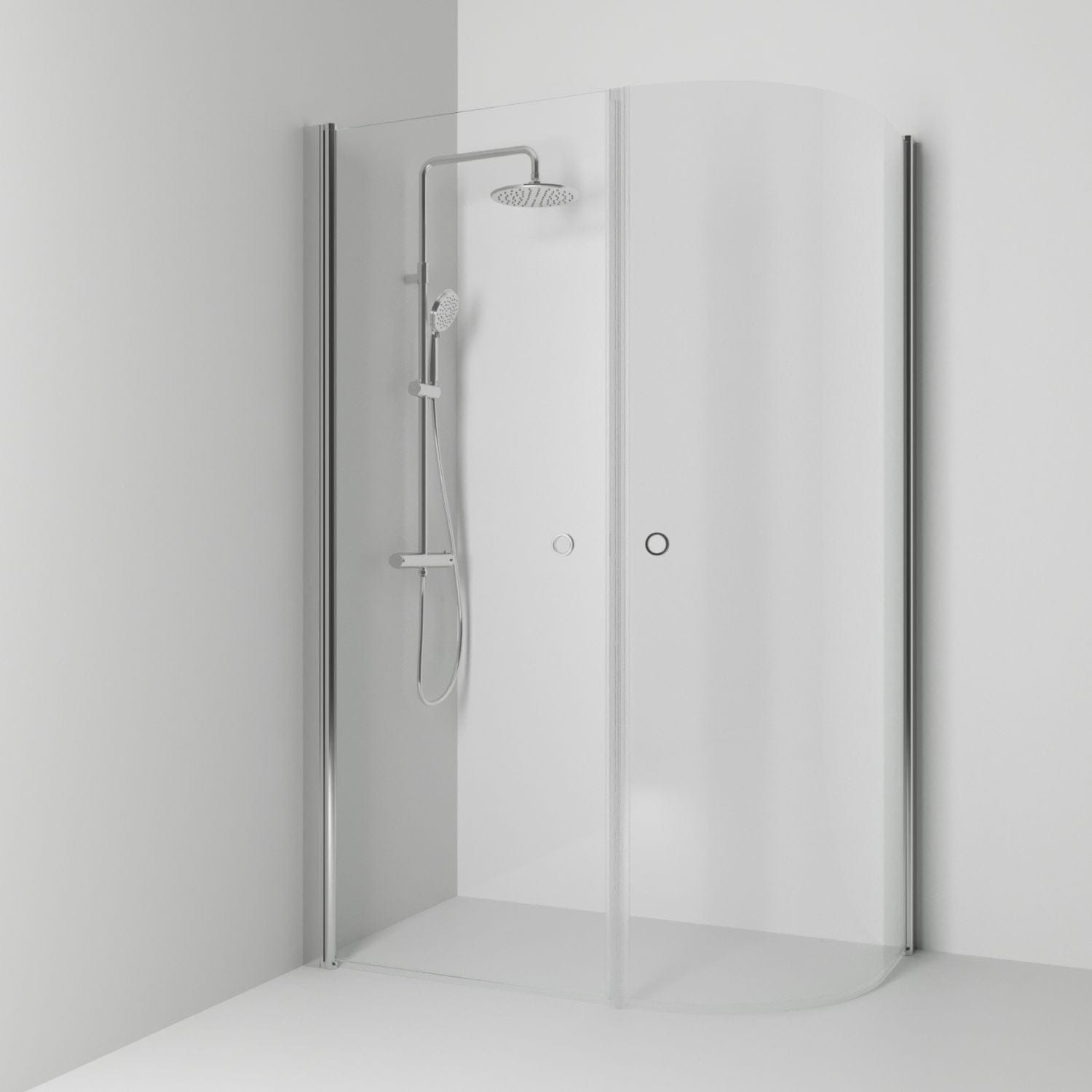 Svedbergs Skoga Dusjhjørne Asymmetrisk Krom / 117x80cm / Klart glass Svedbergs Dusjhjørne SV-60807487