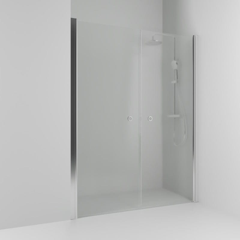 Svedbergs Skoga Dusjnisje Rett Dobbel Krom / 108cm / Frostet glass Svedbergs Dusjnisje SV-60208455