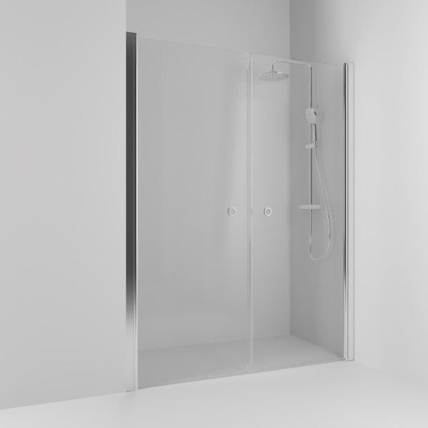 Svedbergs Skoga Dusjnisje Rett Dobbel Krom / 108cm / Klart glass Svedbergs Dusjnisje SV-60207455