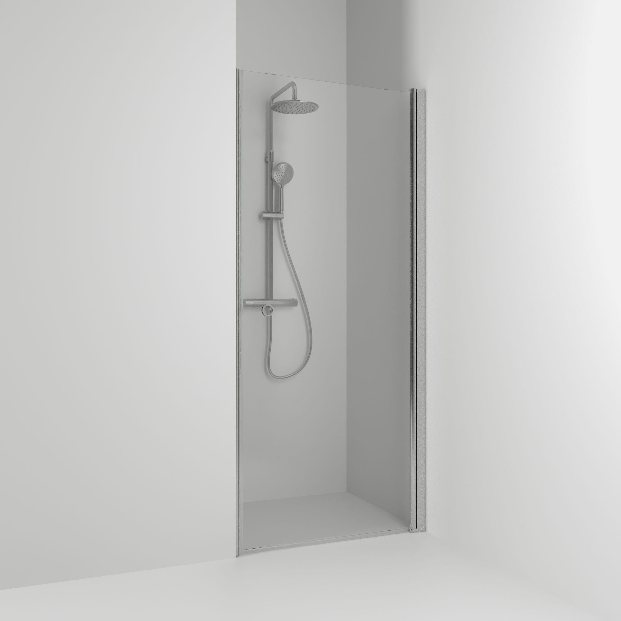 Svedbergs Skoga Dusjnisje Rett Enkel Matt aluminium / 70cm / Klart glass Svedbergs Dusjnisje SV-60107370