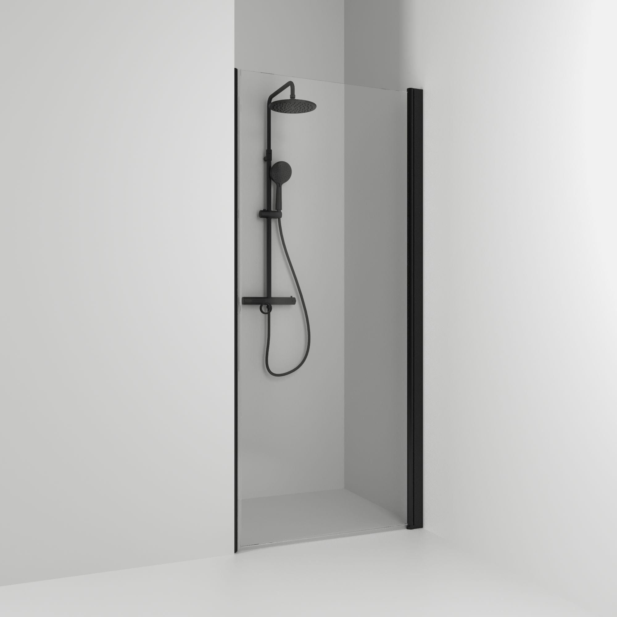 Svedbergs Skoga Dusjnisje Rett Enkel Svart matt / 70cm / Klart glass Svedbergs Dusjnisje SV-60107270