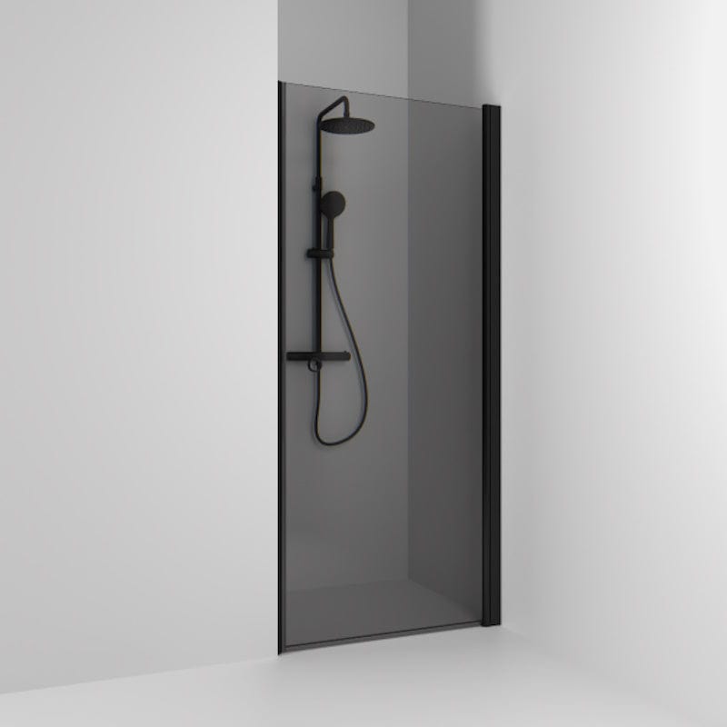 Svedbergs Skoga Dusjnisje Rett Enkel Svart matt / 70cm / Røkfarget glass Svedbergs Dusjnisje SV-60103270