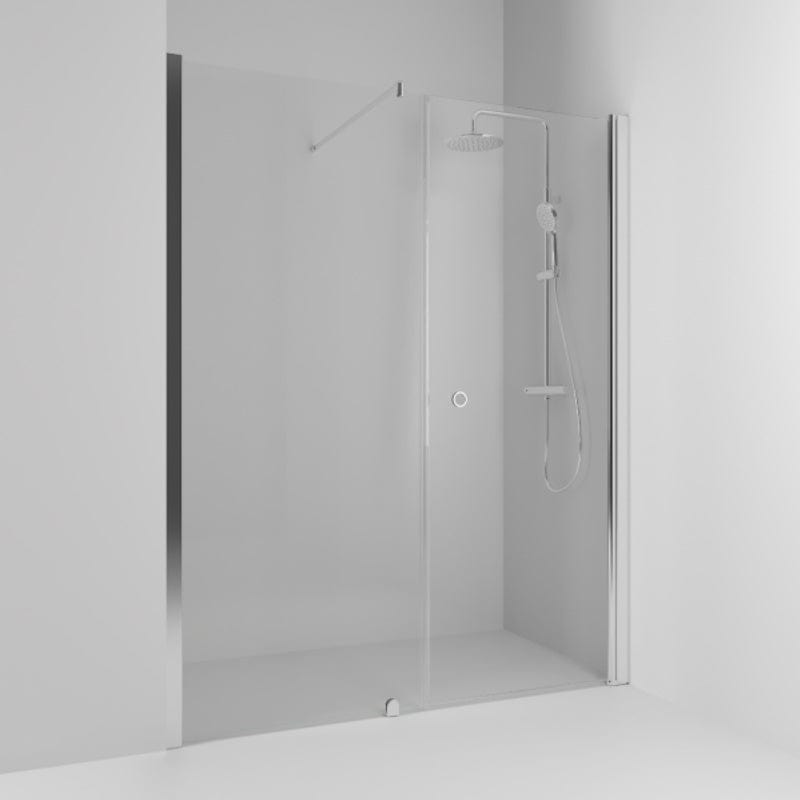Svedbergs Skoga Dusjnisje Rett Kombi (vegg+dør) Krom / 140cm / Klart glass Svedbergs Dusjnisje SV-61907477