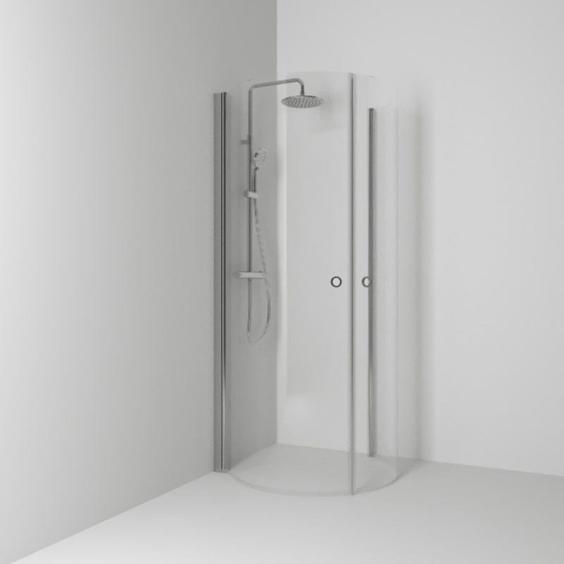 Svedbergs Skoga U-Dusj Rettvegg/Hjørne Matt aluminium / 90x67cm / Klart glass Svedbergs Dusjhjørne SV-61307379