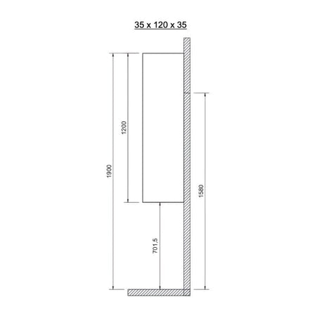 Svedbergs Skrog Sideskap H120cm