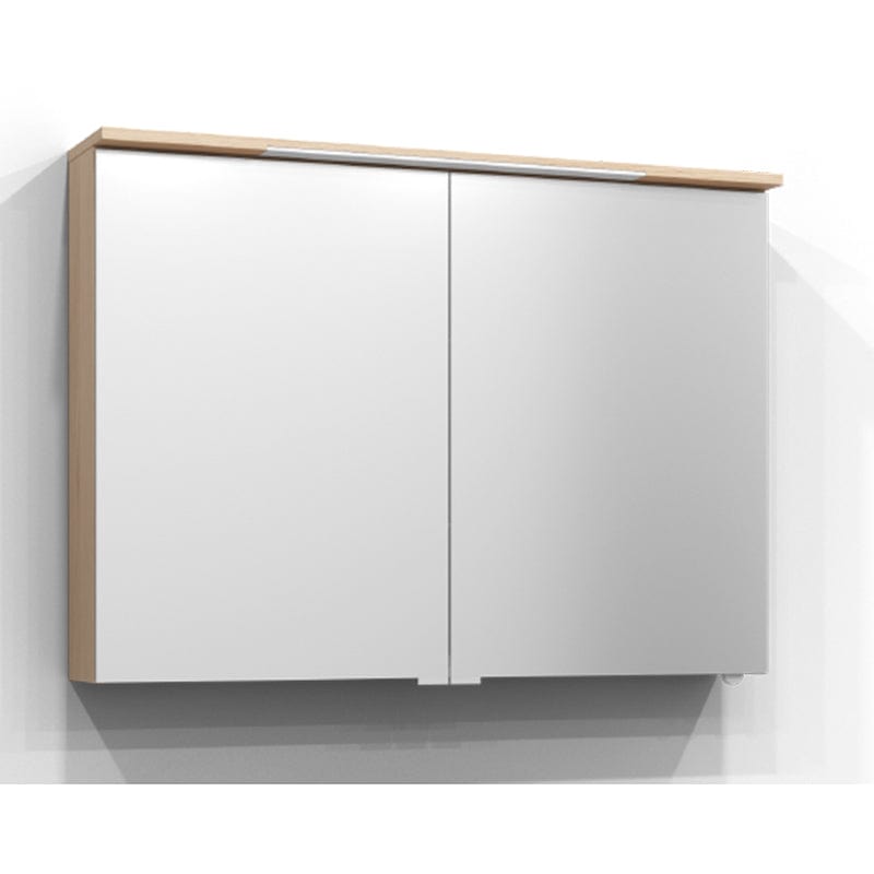 Svedbergs SKURU Speilskap med servantlys 100cm / Ren eik / Nei Svedbergs Speilskap SV-421100