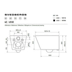 Svedbergs Vege Rimless Vegghengt Toalett