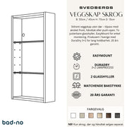 Svedbergs Veggskap Skrog Baderom uten dør