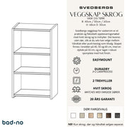 Svedbergs Veggskap Skrog Vaskerom uten dør