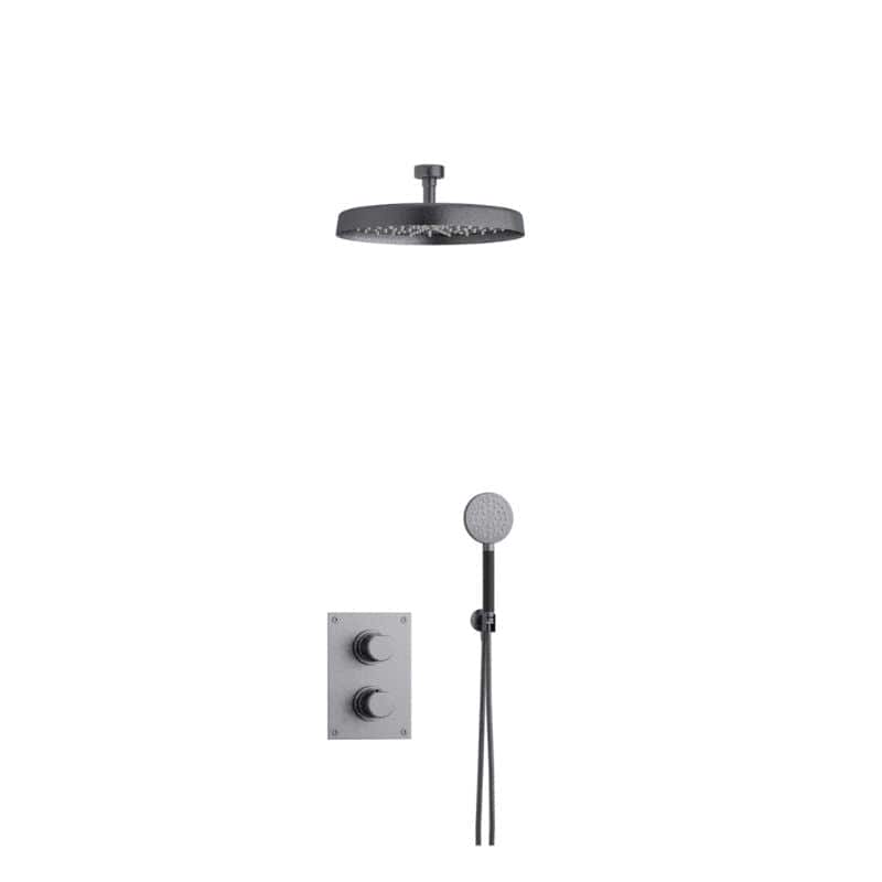 Tapwell 7268 ARM F085 + Z550 Brushed black chrome Tapwell Dusjsett TA-9428062