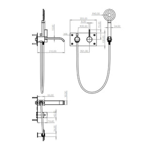 Tapwell ARM036 Badekarbatteri for innbygging