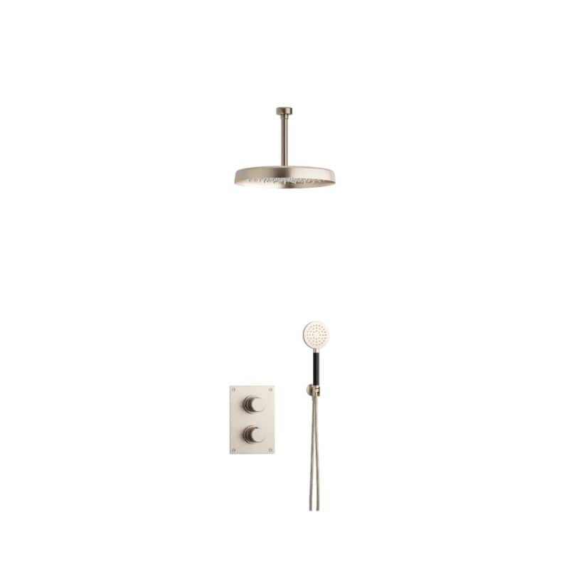 Tapwell ARM7268 Takdusj Innbygging - Takmontert Brushed nickel / 200mm / Ø300mm Tapwell Dusjsett TA-9428072
