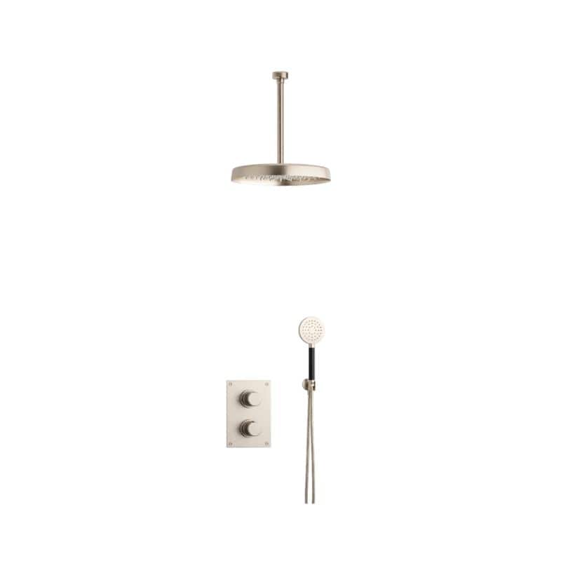 Tapwell ARM7268 Takdusj Innbygging - Takmontert Brushed nickel / 300mm / Ø300mm Tapwell Dusjsett TA-9428081