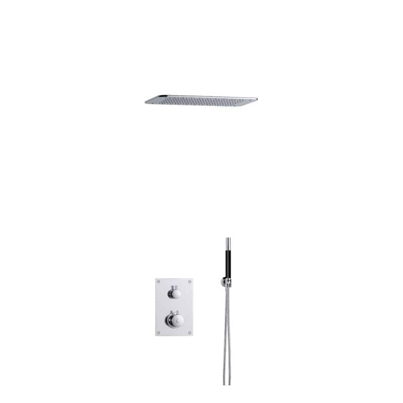 Tapwell BOX7268 ED2 Innfelt Takdusj Innbygging Krom / 370x250mm Tapwell Blandebatteri innbygging TA-9425561