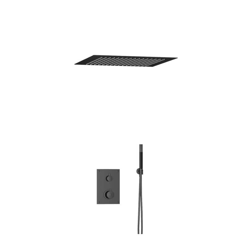 Tapwell BOX7268 ED2 Innfelt Takdusj Innbygging Svart matt / 500x500mm Tapwell Blandebatteri innbygging TA-9425197