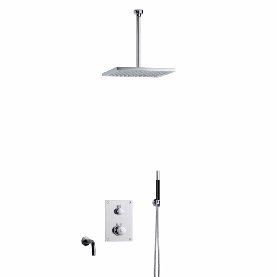 Tapwell BOX7368 Takdusj Innbygging - Takmontert Krom / 300mm / 300x300mm Tapwell Dusjsett TA-9425408