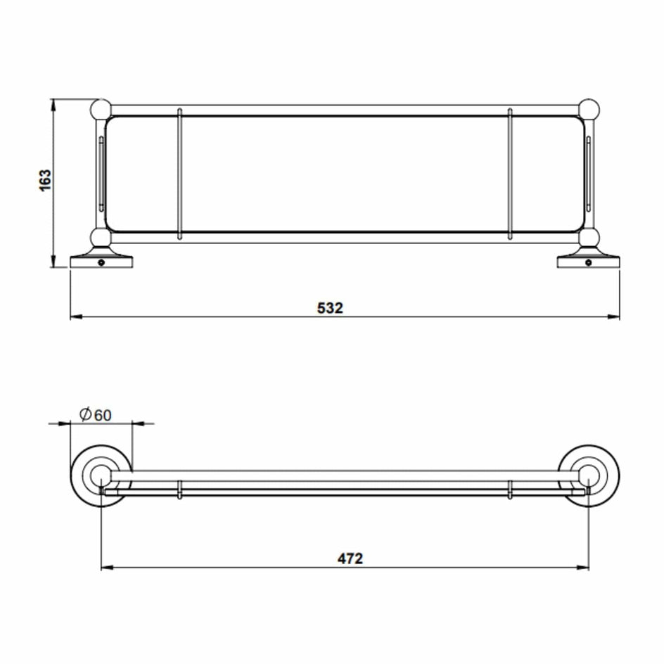 Tapwell TA136 Classic Glasshylle Tapwell Baderomshylle