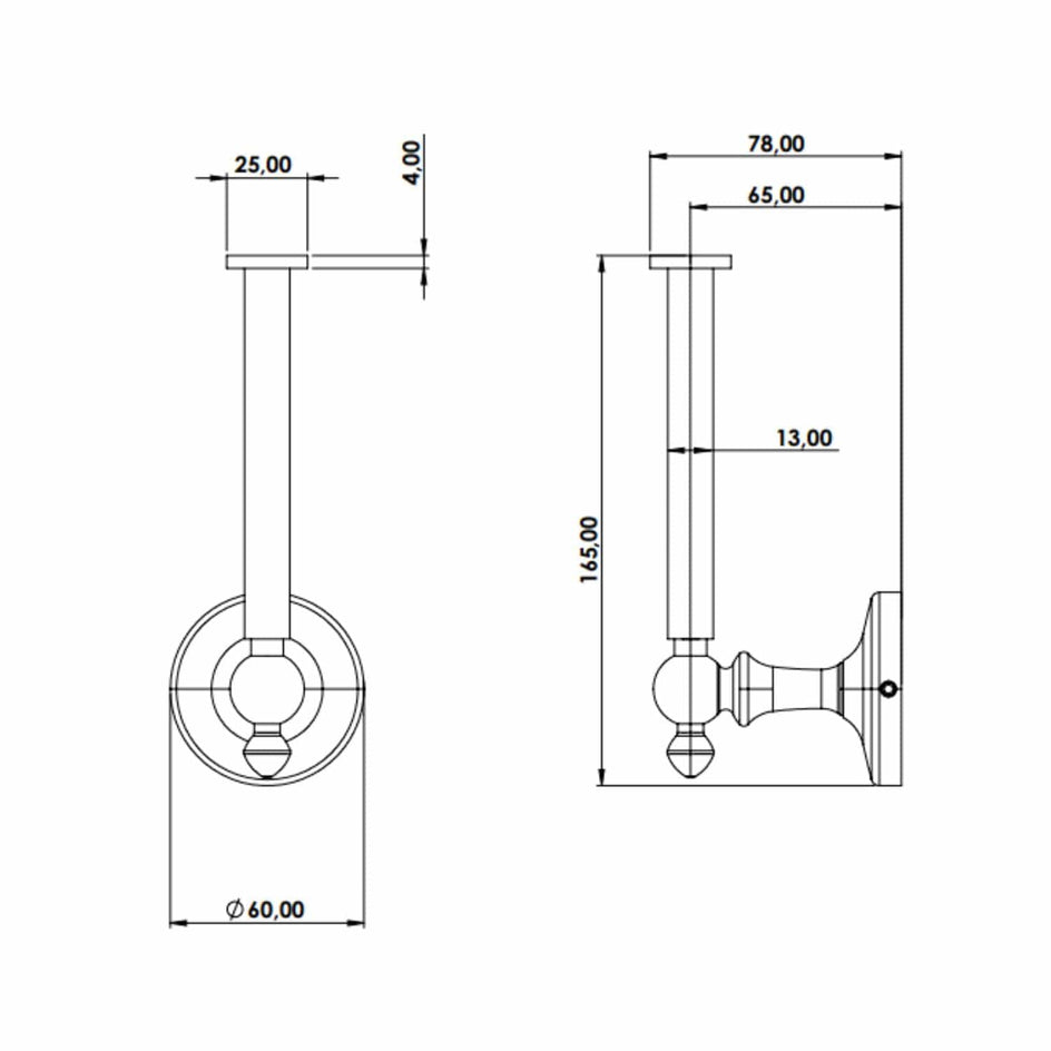 Tapwell TA234 Classic Reserverullholder Tapwell Toalettpapirholder