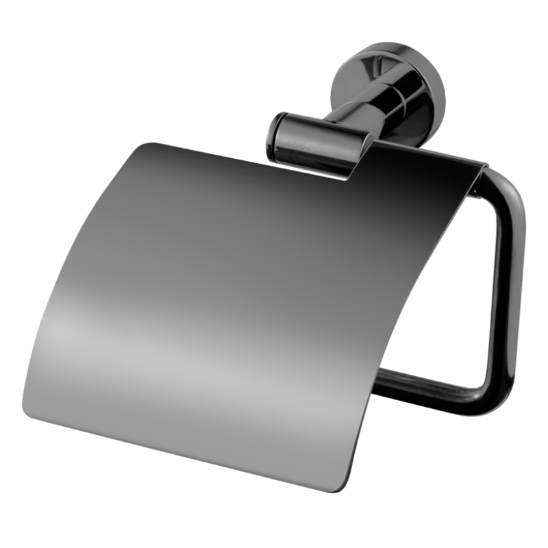 Tapwell TA236 Toalettrullholder Vegghengt med lokk Black chrome Tapwell Toalettrullholder TA-9419184