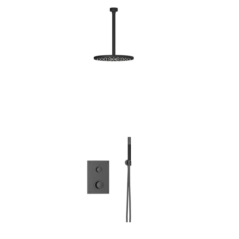 Tapwell Z079 Takdusj Innbygging - komplett Svart matt / 300mm Tapwell Blandebatteri innbygging TA-9424911