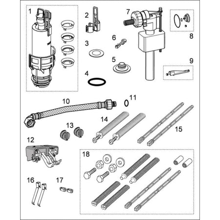Tece Låseskruer 2 stk