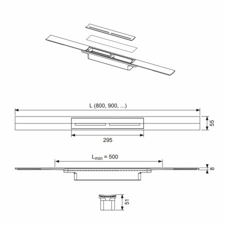 TECEdrainprofile Slukrenne