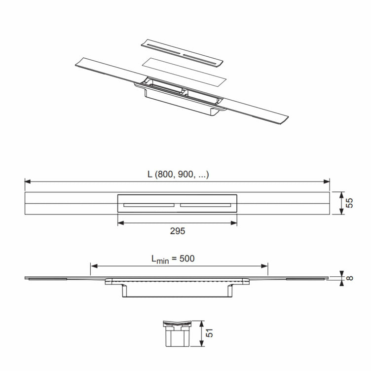 TECEdrainprofile Slukrenne