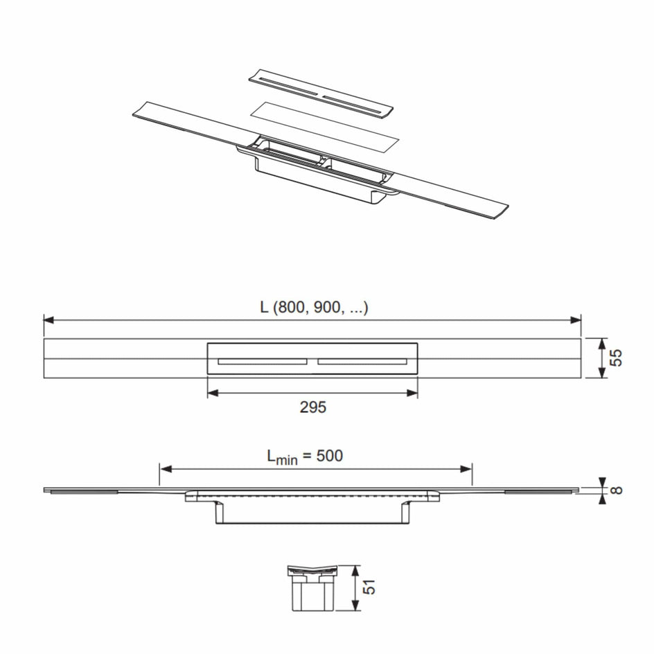 TECEdrainprofile Slukrenne Tece Slukrenne