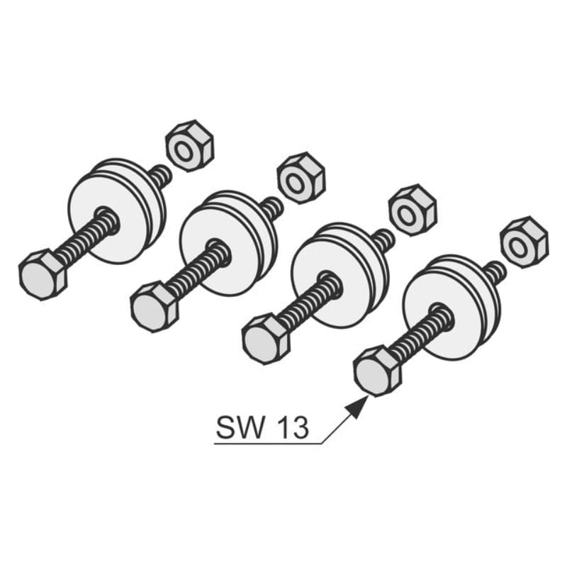 TECEprofil festesett for stålprofil 4 pk Tece Festemateriell TE-6122329