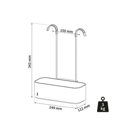 Tiger 2-Store Dusjkurv for Dusjbatteri