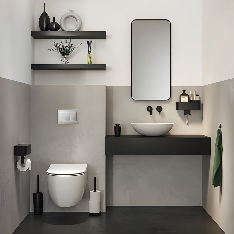 Tiger 2-Store Dusjkurv med Krok og Inndeler Tiger Dusjhylle