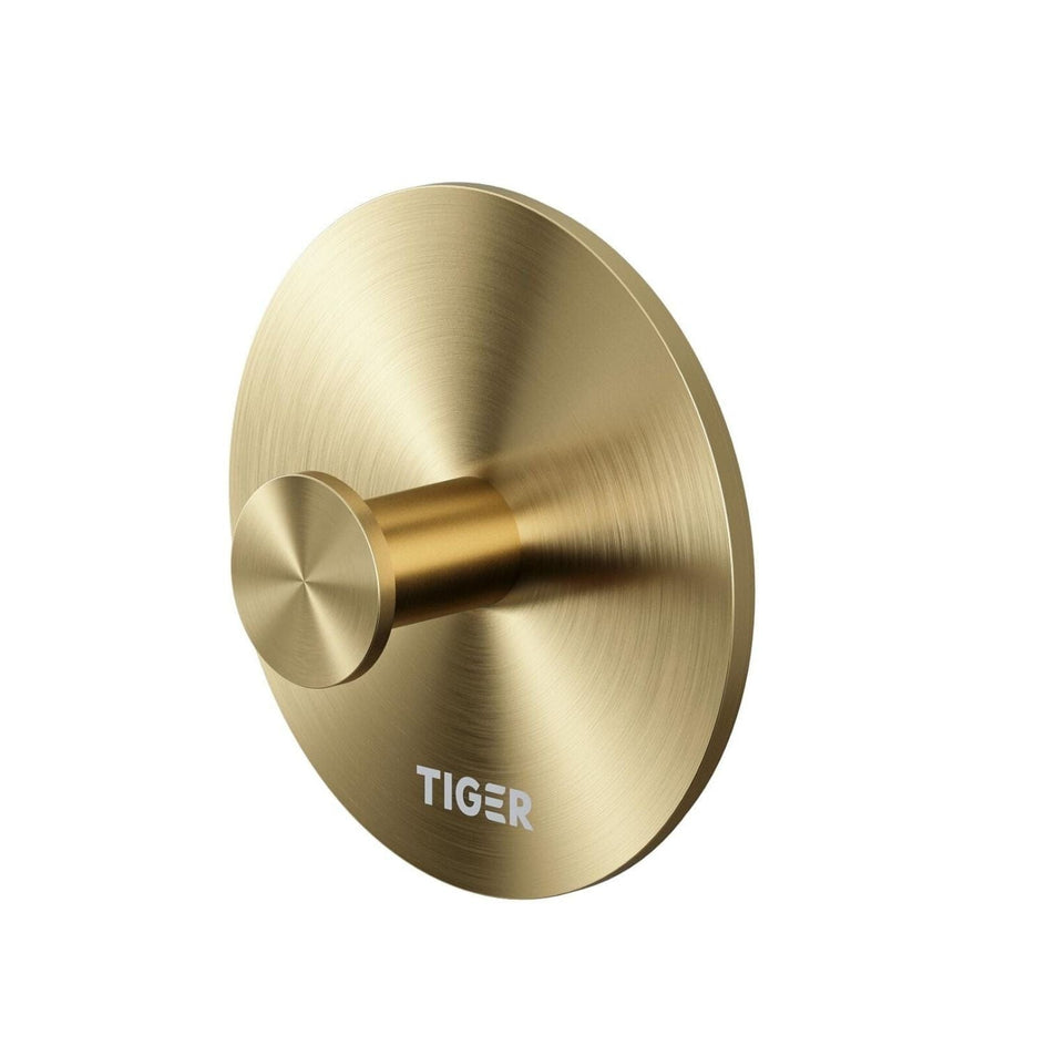 Tiger Base Krok Enkel Børstet gull Tiger Knagger CO-800727