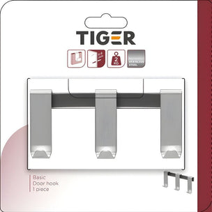 Tiger Basic krokrekke til 6-8mm dusjvegg matt børstet