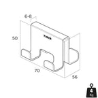 Tiger Caddy dobbel krok for glassvegg 6-8 mm