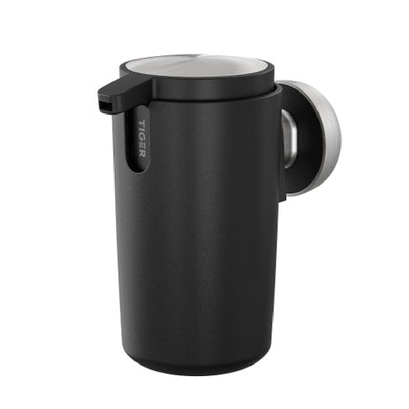 Tiger Cooper såpedispenser for vegg, børstet stål/svart Svart Tiger Såpedispenser CO-T800236