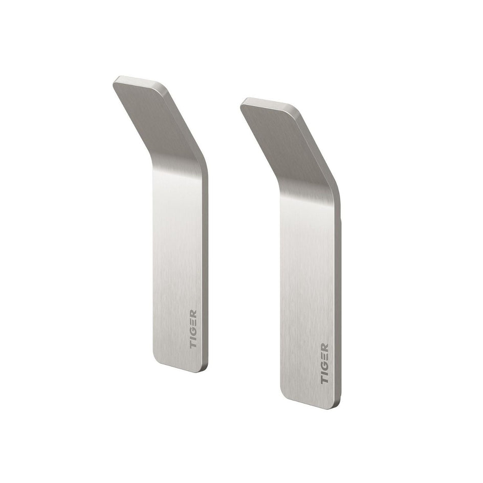 Tiger Single krok 2stk Børstet stål Tiger Knagger CO-800744