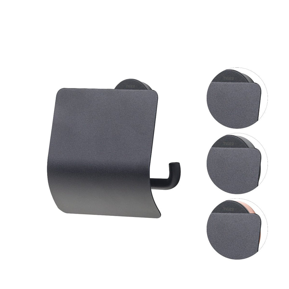 Tiger Urban toalettrullholder med lokk - kan limes Tiger Toalettrullholder