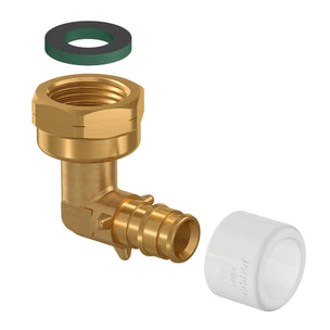 Uponor Q&E DR Albue med Løpemutter - Messing