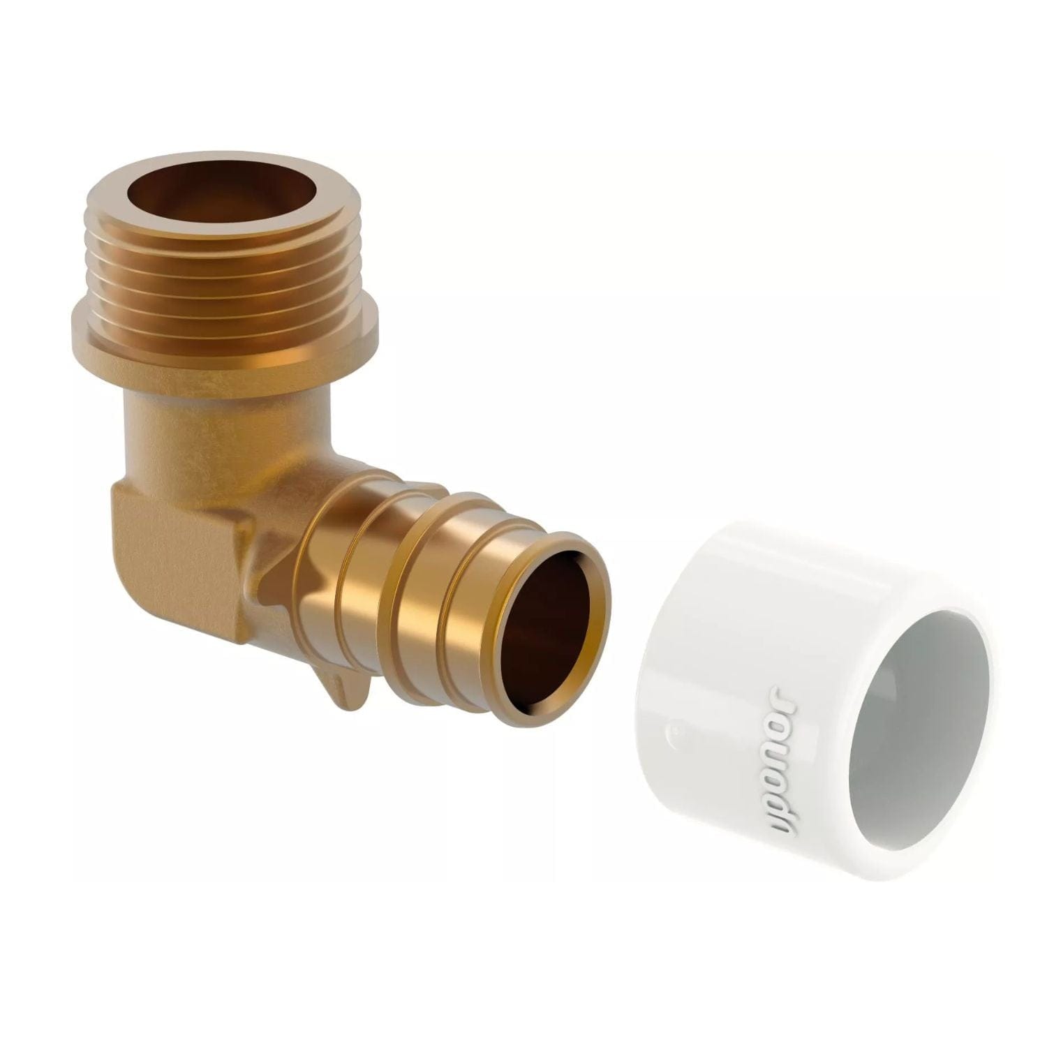 Uponor Q&E DR Albue Utvendig med Ringer 22mm-3/4" Uponor Albue HEI-5110926