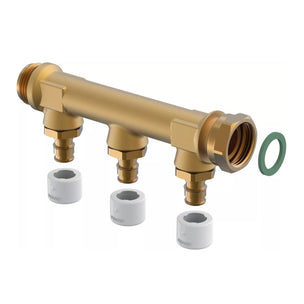 Uponor Q&E DR Fordeler med Løpemutter - 3 uttak