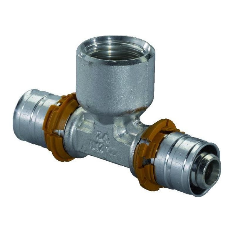 Uponor S-Press DR T-rør innvendig 3/4x40mm Uponor Rørdeler tappevann HEI-5079108