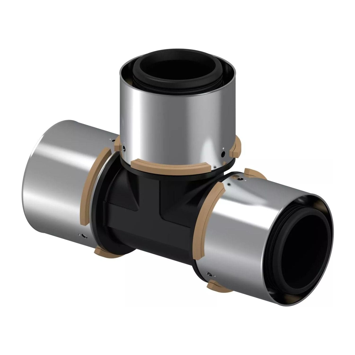 Uponor S-Press Kompositt T-rør 50x50x50mm Uponor T-rør pressfitting HEI-5071987