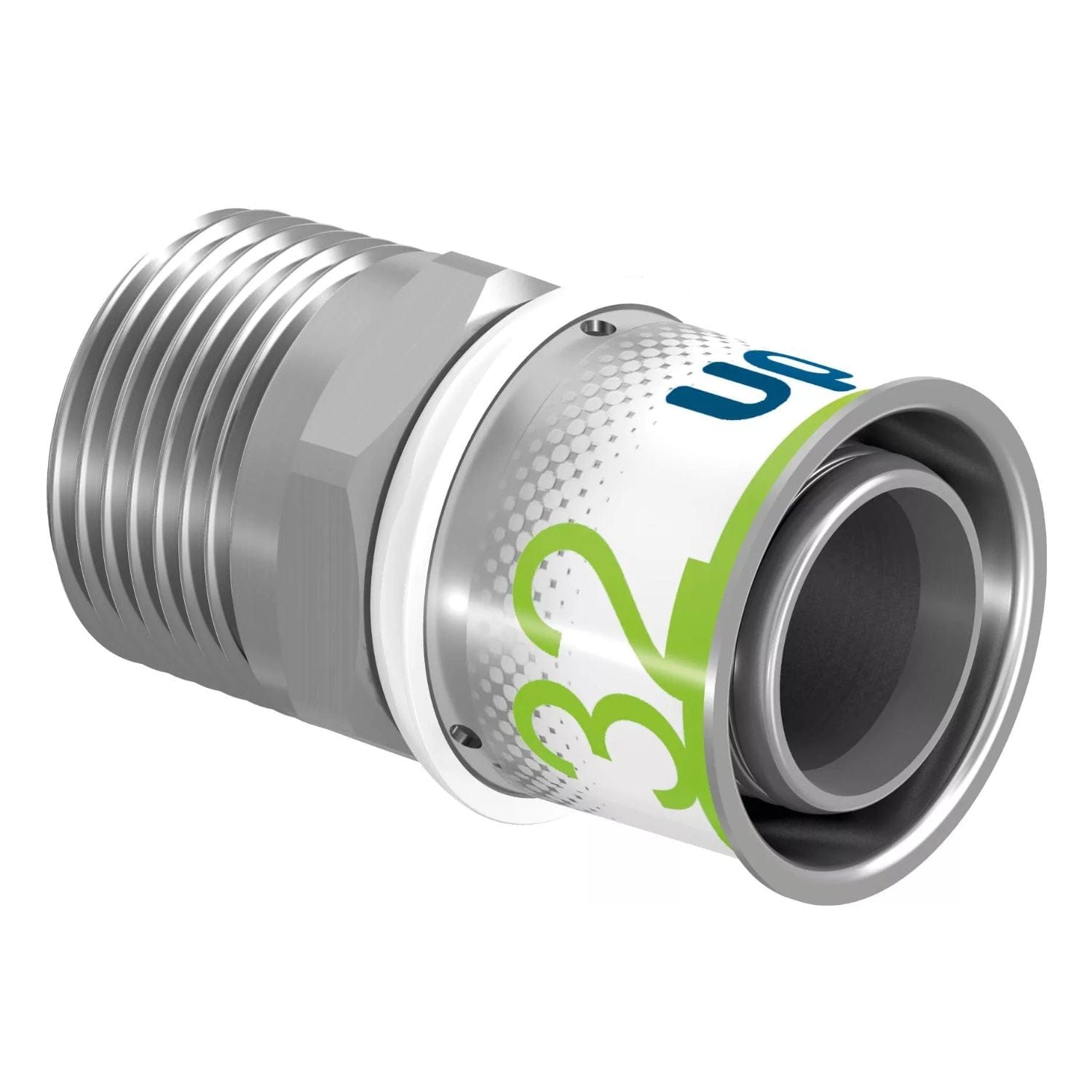 Uponor S-Press Plus Adapter med Utvendig gjenge 32mm-R1" Uponor Rør pressfitting HEI-5114435