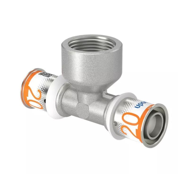 Uponor S-Press Plus T-rør med Innvendig gjenge 20mm-3/4" Uponor T-rør pressfitting HEI-5114516