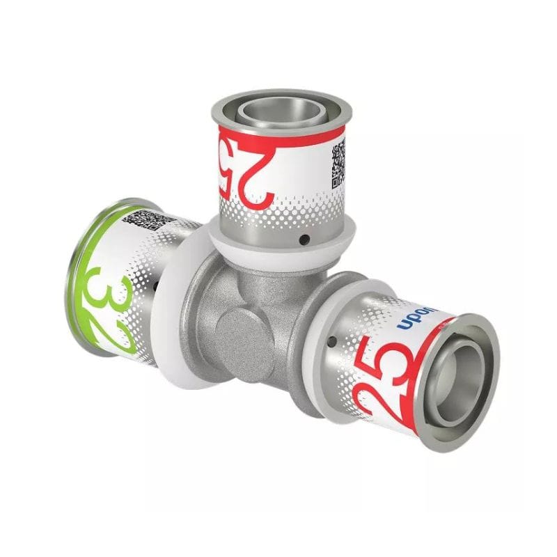Uponor S-Press Plus T-rør Reduksjon 32-25-25mm Uponor T-rør pressfitting HEI-5114508