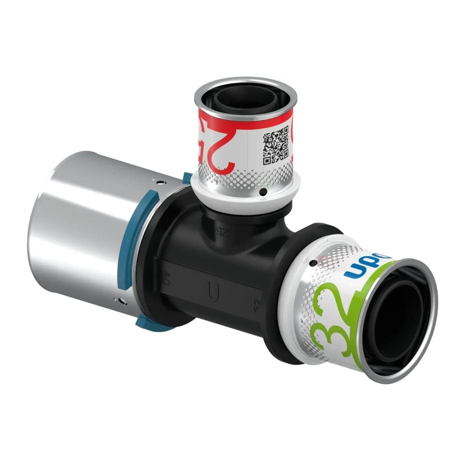 Uponor S-Press PPSU Kompositt T-rør 40-25-32mm Uponor T-rør pressfitting HEI-5114418