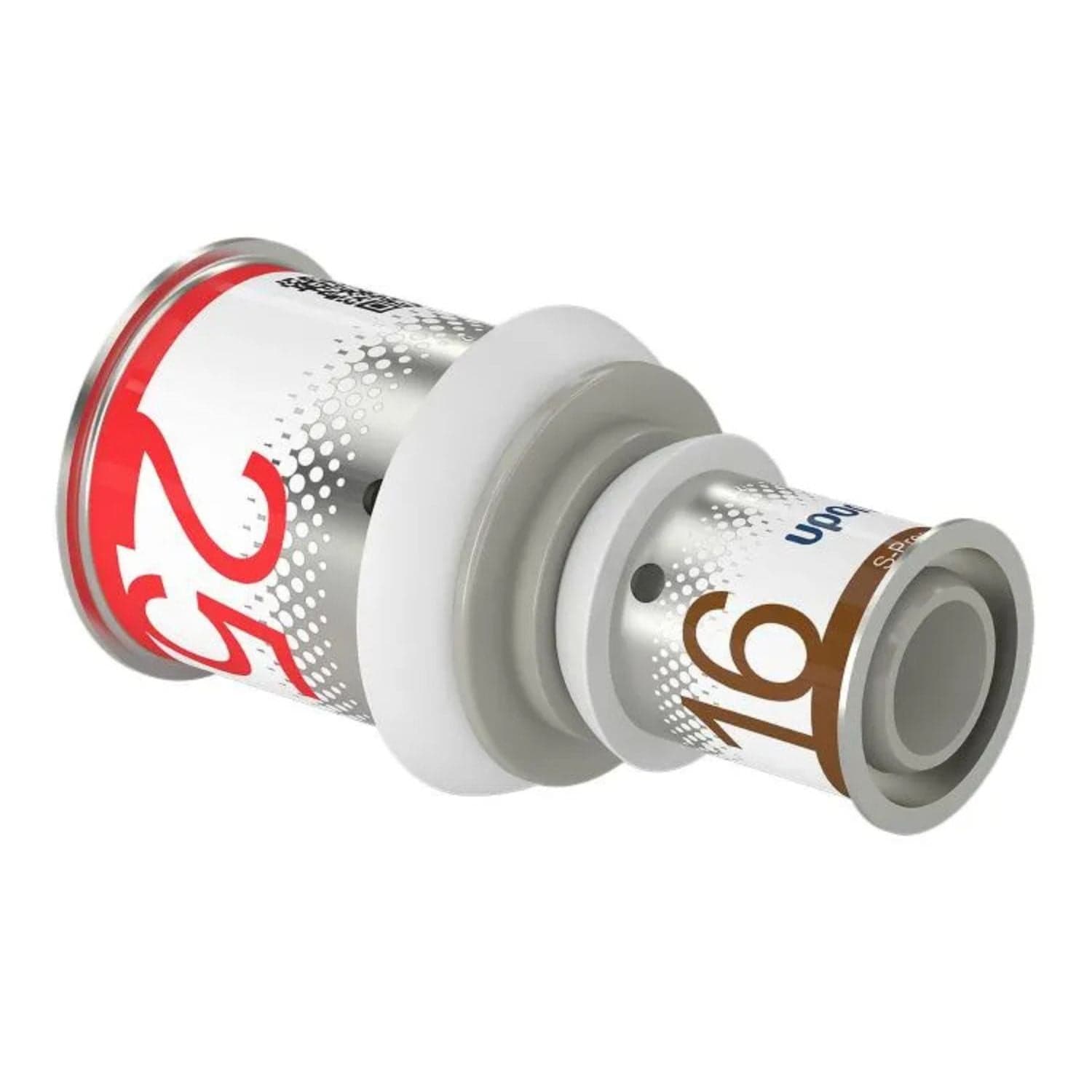 Uponor S-Press PPSU/MLC DR Kompositt Skjøtemuffe 25-16mm Uponor Skjøtemuffe pressfitting HEI-5114391