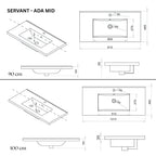 OUTLET: VikingBad ADA D46 Møbelservant B60-120cm