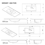 VikingBad ADA D46 Møbelservant B60-120cm