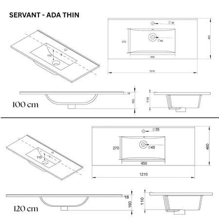 VikingBad ADA D46 Møbelservant B60-120cm